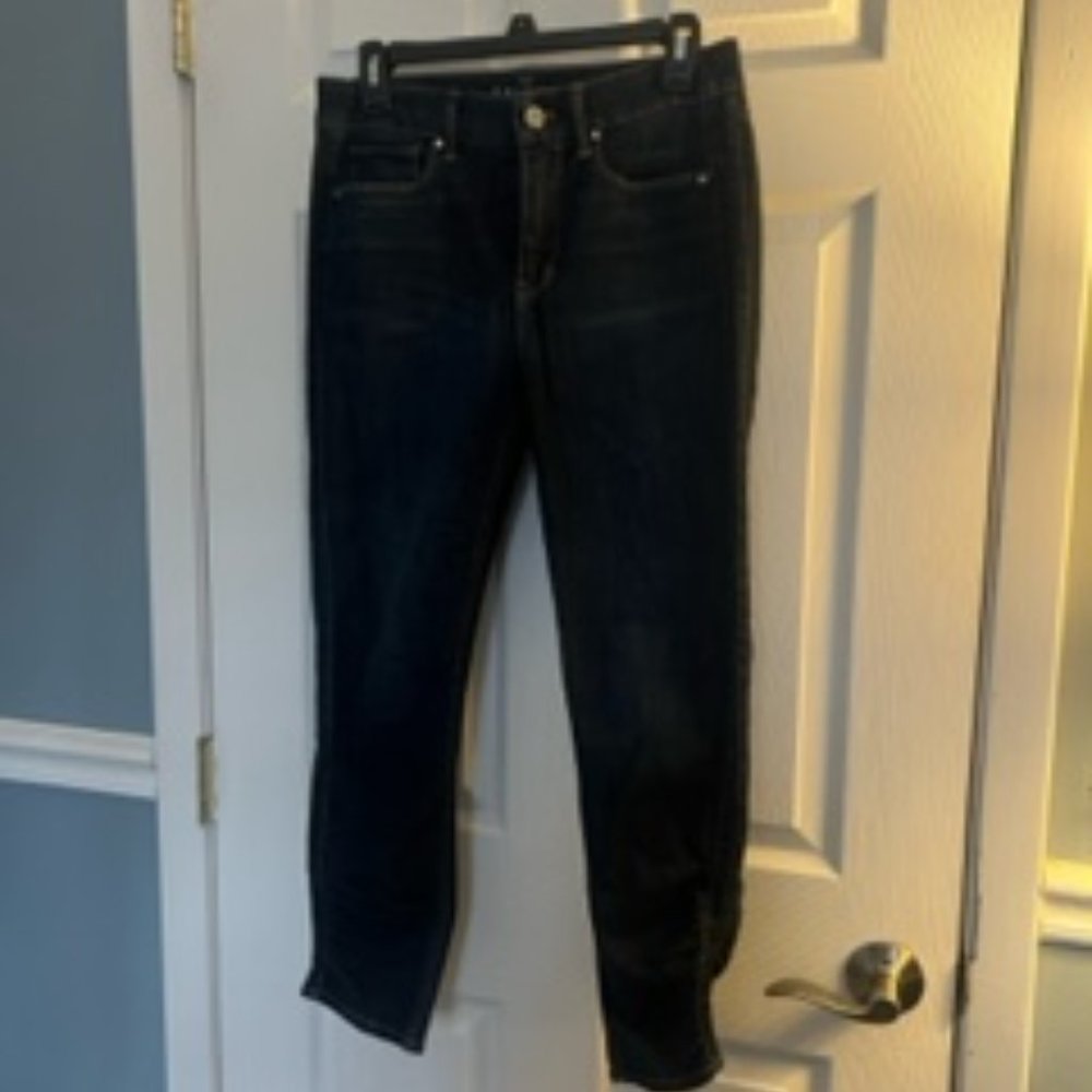 White House Black Market, size 4, Skinny Blue Jeans with rouched ankle